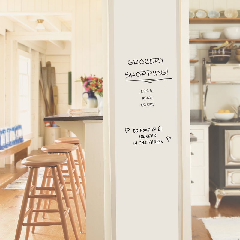 NuWallpaper NU2497 Dry Erase Peel Stick Wallpaper, White & Off-White - Image 3